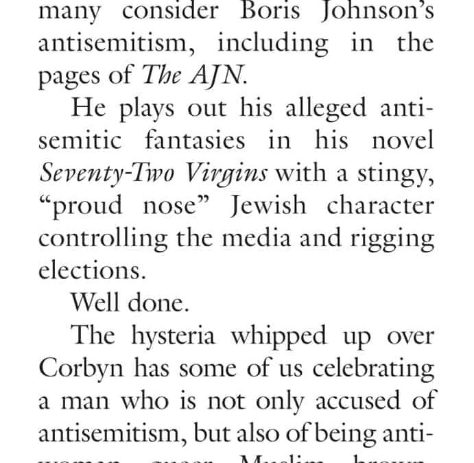 AJN letter- UK antisemitism